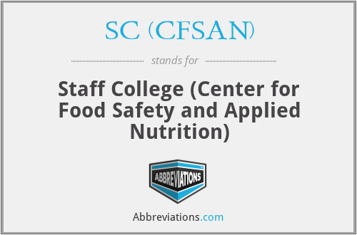 SC (CFSAN) - Staff College (Center for Food Safety and Applied Nutrition)